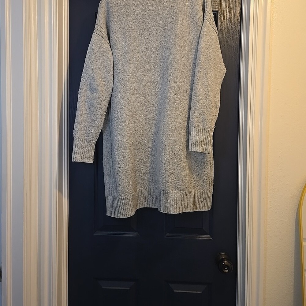 Cozy Open-Front Women’s Swea.ter Cardigan - Light Gray - Picture 3 of 3
